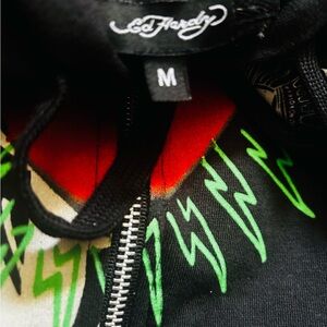 FYRR! ❤️‍🔥Black and red Ed Hardy zip up hoodie